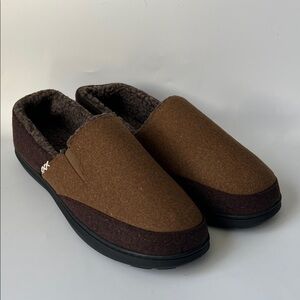 Zigzagger Cozy Comfort Cushioned Brown House Shoes for Men - 12